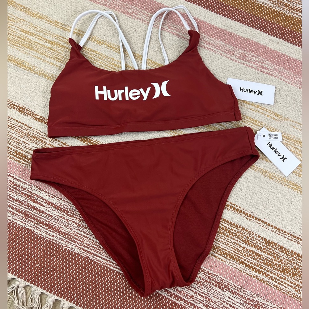 NWT Hurley Logo Bikini set 🧡☀️